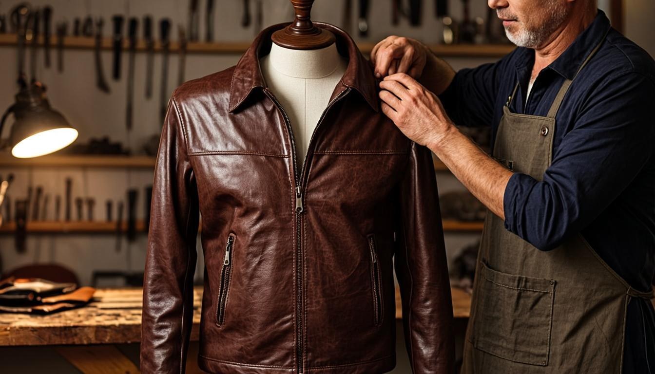 Veste cognac N°012 — essayage final