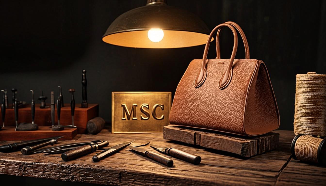 Premier atelier Mercedes Style Cuir en 2019, établi en bois et outils vintage