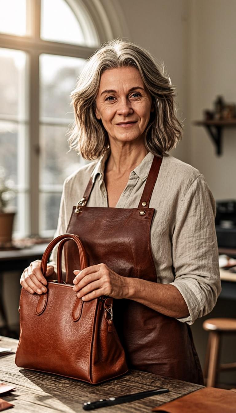 Mercedes, fondatrice de la maison, dans son atelier parisien